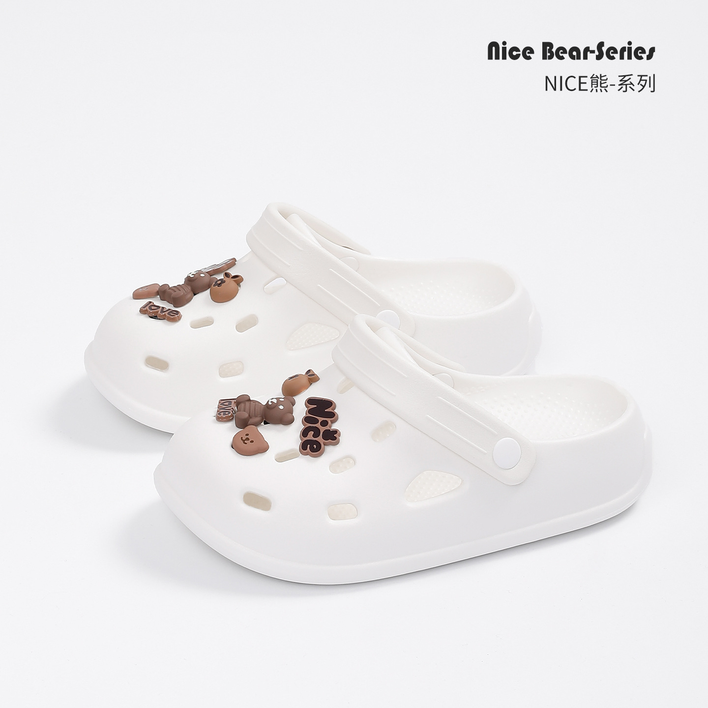 Paar-Krokodilschuhe, Damen-Sommerschuhe mit Scheißgefühl, dicken Sohlen, 2026, neue Cartoon-Eva-Baotou-Strand-Rutsch-Hausschuhe