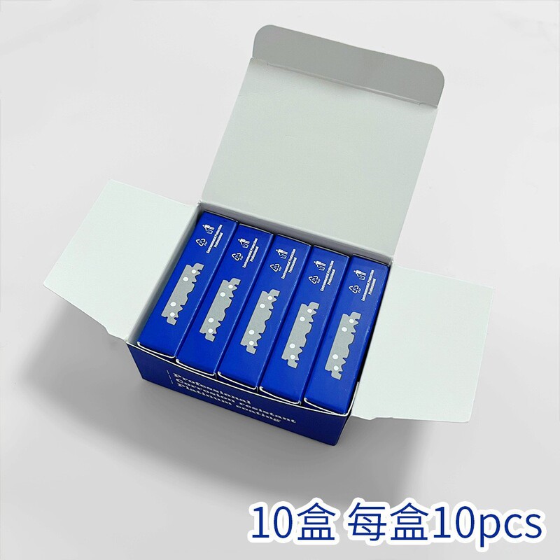 Hairdressing razor blade, stainless steel, old-fashioned manual razor handle, single-blade shaving razor, half-blade razor, for professional use in hair salons Hairdressing razor blade, stainless steel, old-fashioned manual razor handle, single-blade shaving razor, half-blade razor, for professional use in hair salons