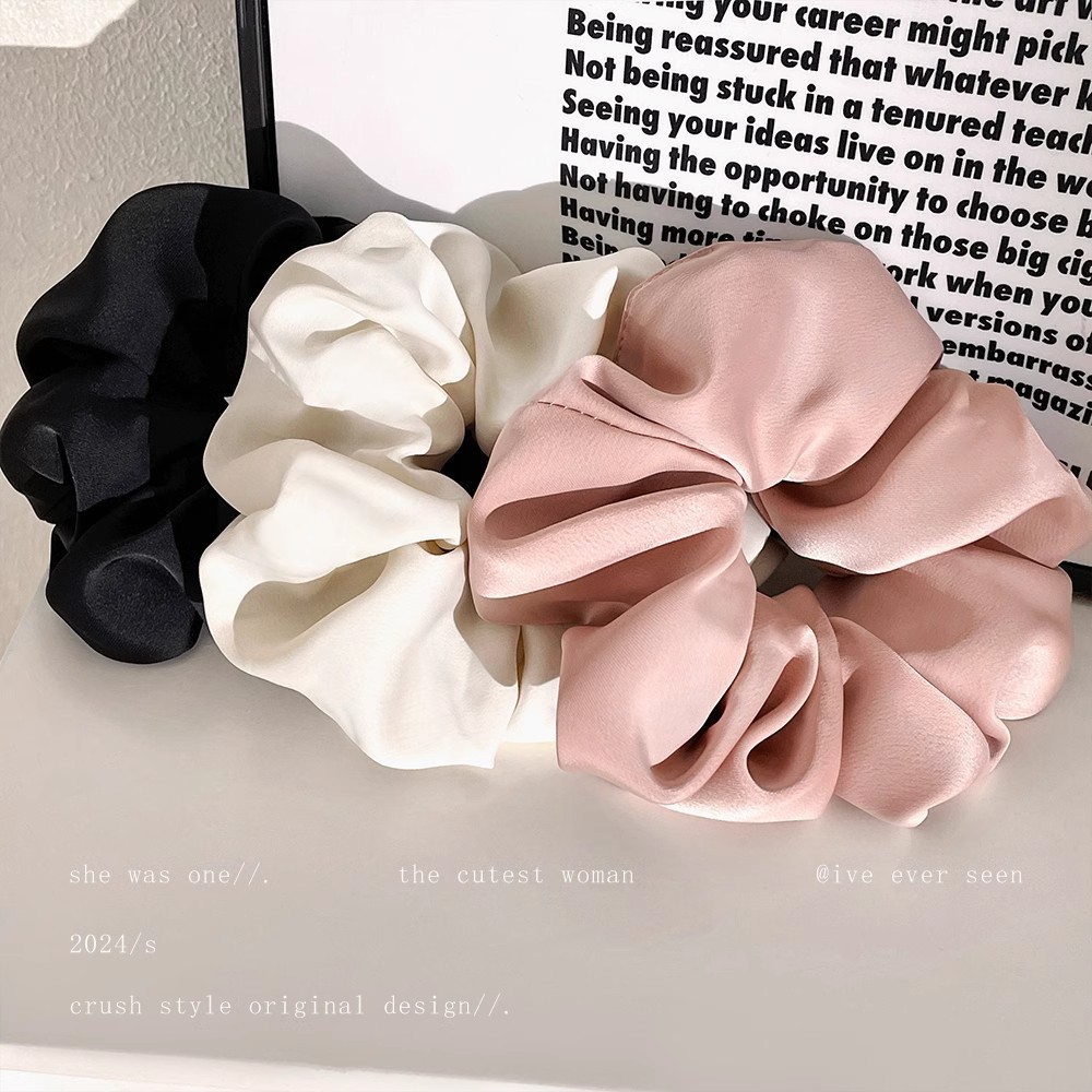 Anillo de pelo de bola grande mujer 2025 de alto nivel de tejido cerdo cuerda de cabeza de intestino grueso atado cabello corda de cabello de correa de intestino grueso