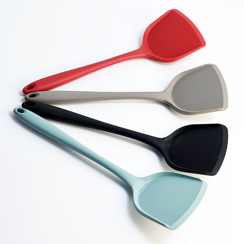 Silicone spatula non-stick pan Chinese-style spatula one-piece full-set food-grade silicone Chinese spoon wok chopsticks for cooking steak fish