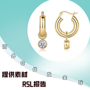 Guangzhou S925 Silver 1 Carat Moissanite Earrings Cross-Border Hot Selling Ins Style Earrings Jewelry Spot Wholesale Normcore