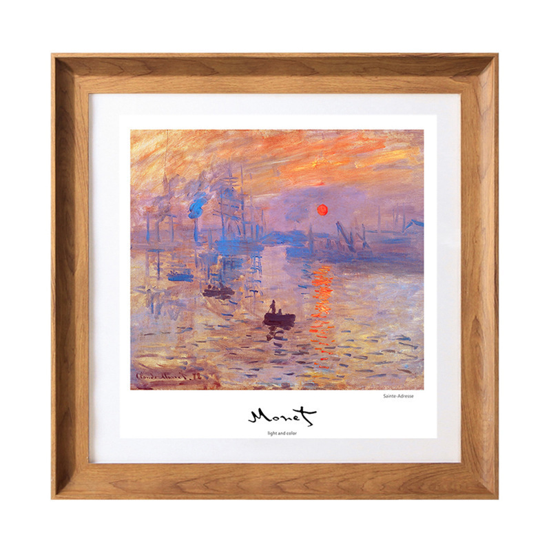 Cross-Border American Retro Square 6inch Photo Frame Display 8inch 10inch A4 Oil Painting Calligraphy Mounting Hanging