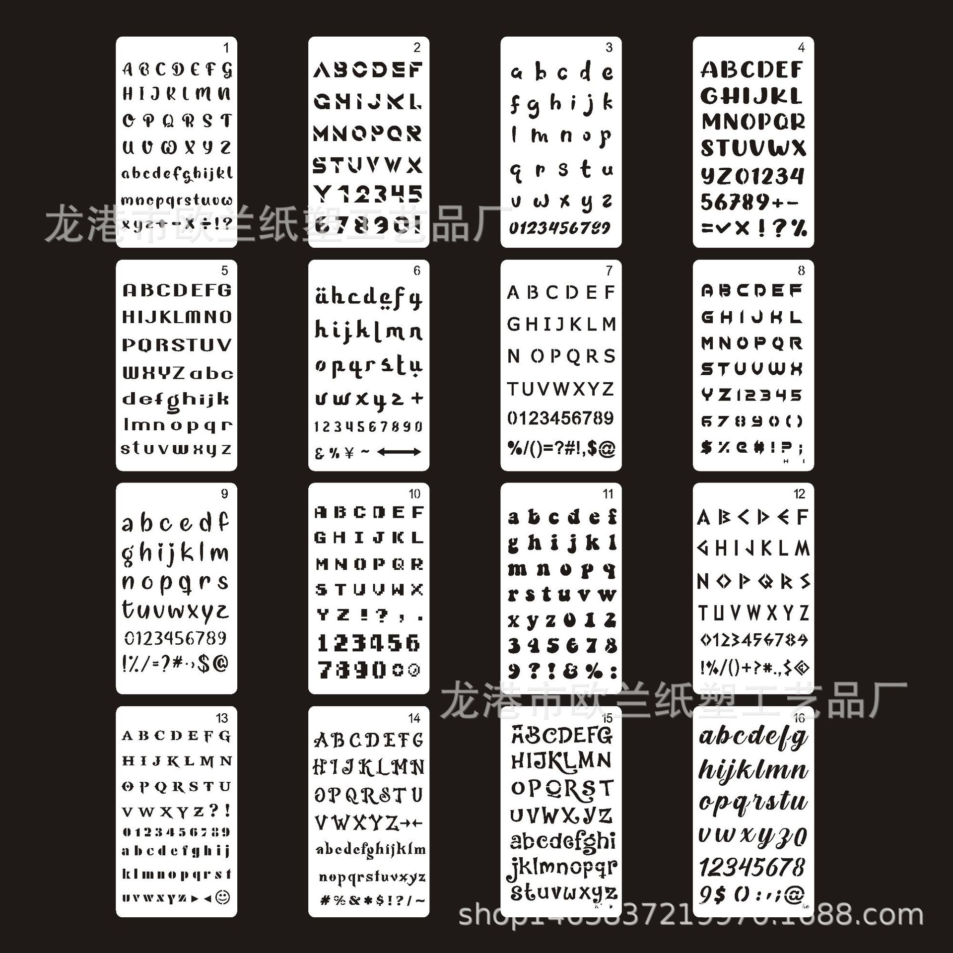 Amazon nuevo 16 DIY letras y números huecos mano cuenta pintura Plantilla