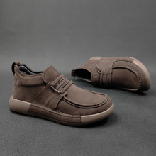 男士冬季加绒保暖棉鞋真皮秋冬鞋子高帮鞋百搭英伦风马丁靴休闲鞋