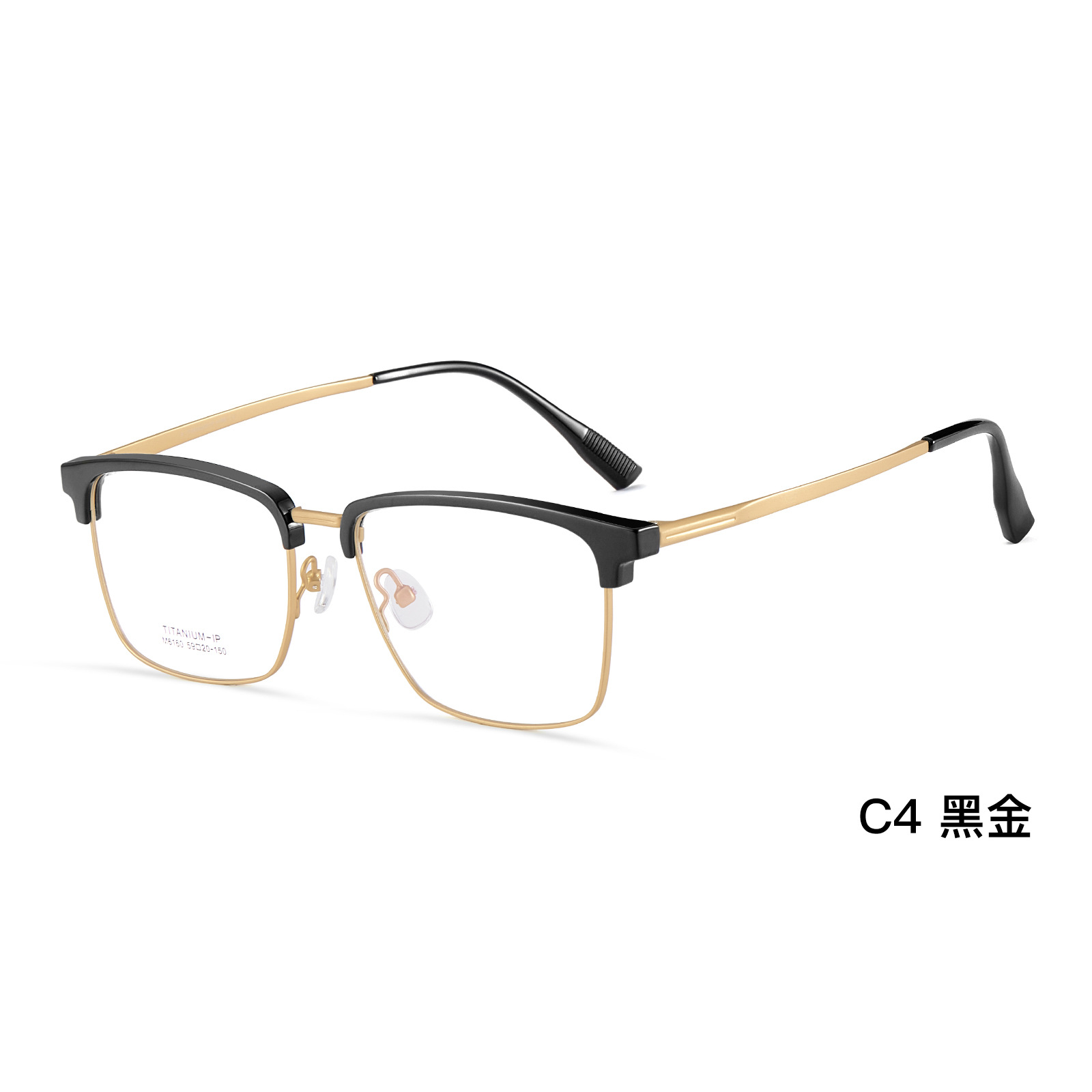 Gran cara ceja especial marco de titanio ocio versátil marco de gafas superelástico anti-deformación Danyang al por mayor con gafas nuevas