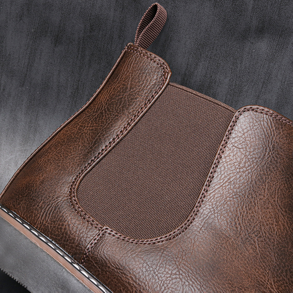 Herren Britische Herrenschuhe Polnische Farbe Mode Retro Herren Übergröße Stiefeletten Stiefeletten_voghion.com