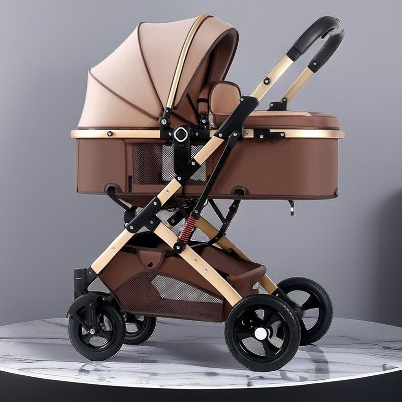 Baby Stroller Can Sit and Lie Down, Lightweight Folding High-View Shock-Absorbing Two-Way Newborn Baby Stroller Mixed Wholesale