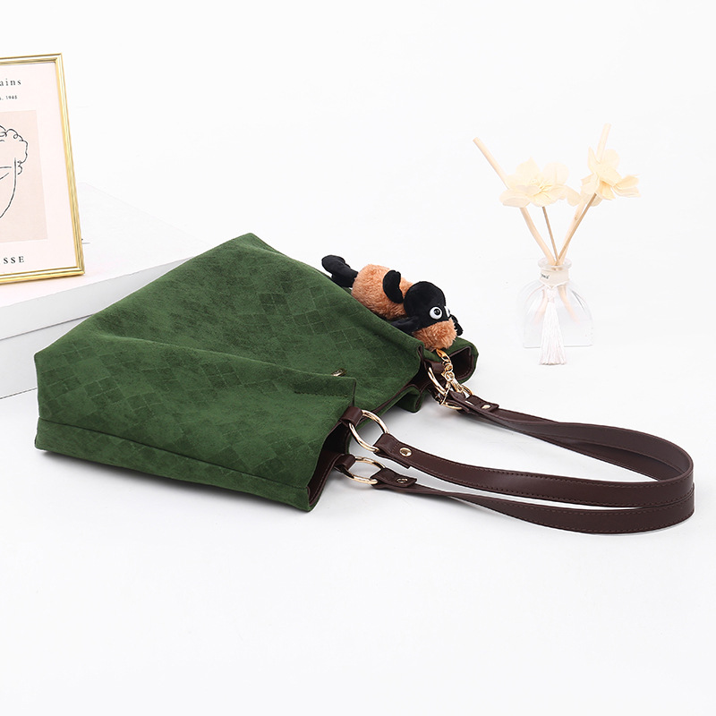 Women's Shoulder Tote Bag Cute Pendant Design Large Capacity_voghion.com