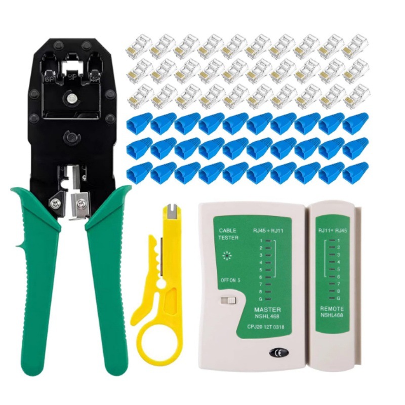 다기능 홈 전화 네트워크 플러그 와이어 커터 와이어 클램프 RJ45 핸드 툴 세트 블레이드 조합 펜치