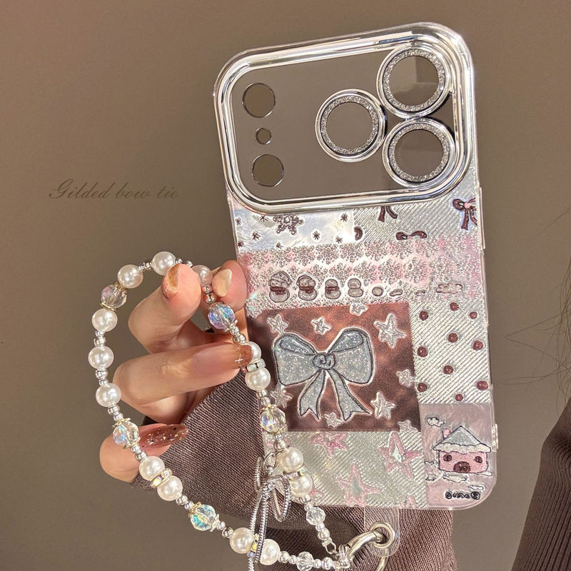 Korean-Style Bow Patchwork Case Suitable for Apple 16 Phone Case 17Promax Full Cover iPhone 15 Fair Isle 13 Hard Case Korean-Style Bow Patchwork Case Suitable for Apple 16 Phone Case 17Promax Full Cover iPhone 15 Fair Isle 13 Hard Case