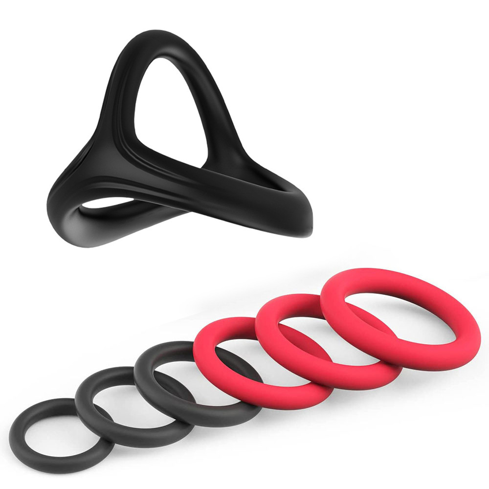 Anillo de bloqueo masculino anillo de prepucio anillo de silicona anillo de pene coqueteo sexual adulto productos sexuales fábrica directa