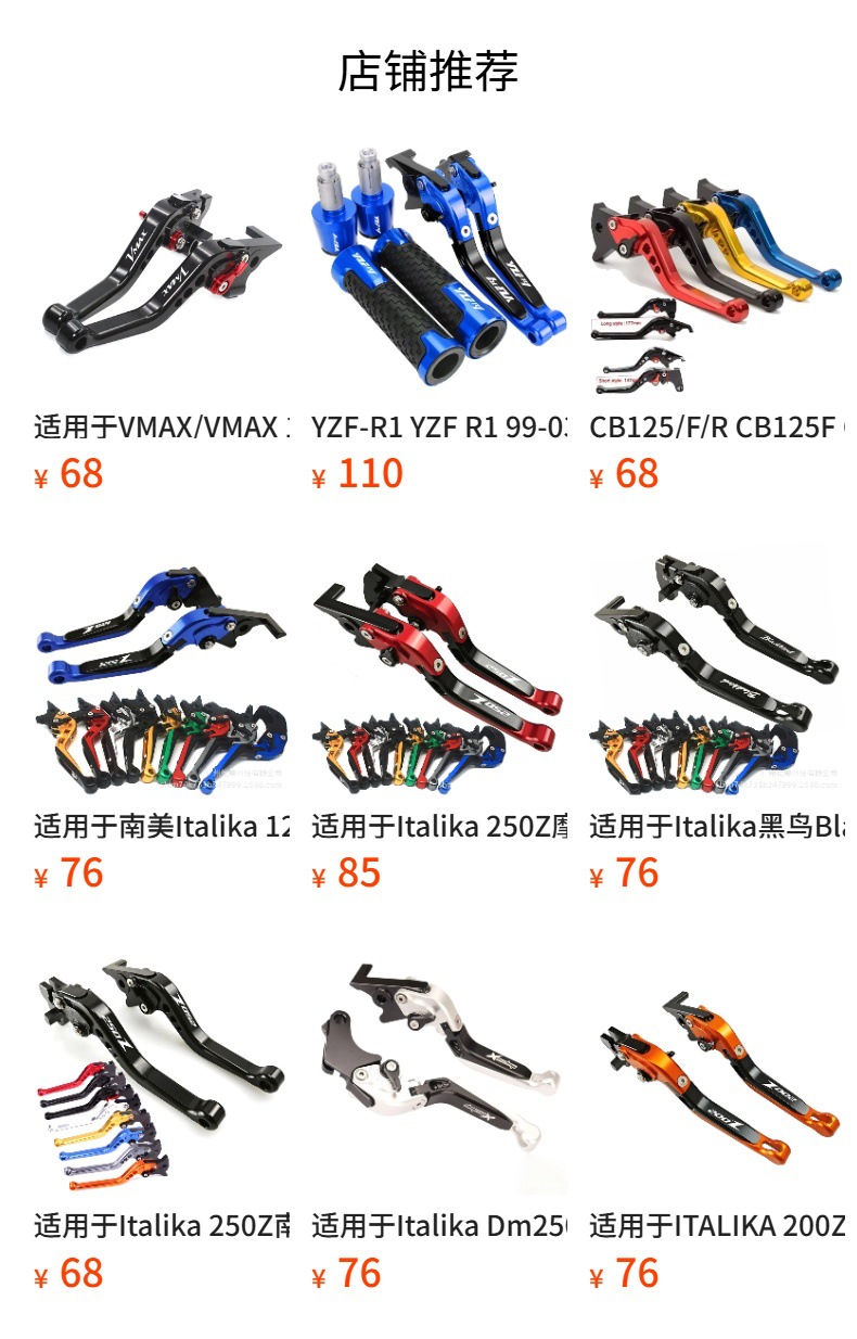 Italika Vort-X 300 Vortex Motorcycle Foldable Brake Clutch Handle Lever Horn