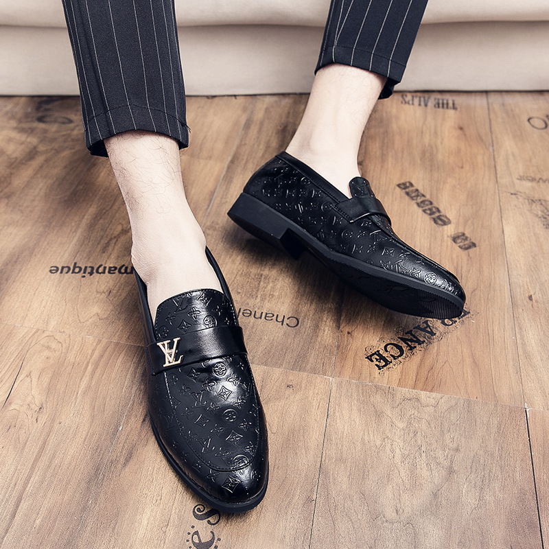 2023 New Men's Loafers, British Style Business Genuine Leather Slip-On Soft Leather Shoes, Pointed Toe Hairstylist Trendy Shoes