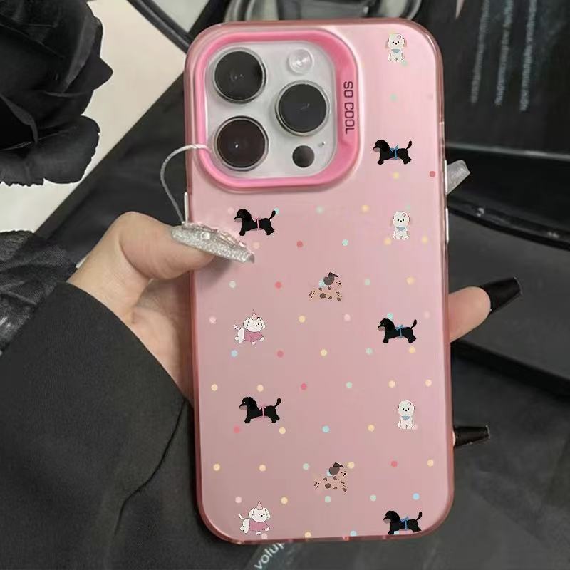 Nuevo cachorro de lunares para iPhone 16 funda para teléfono móvil Apple 15promax/14 personalidad 13pro12 Japón y Corea