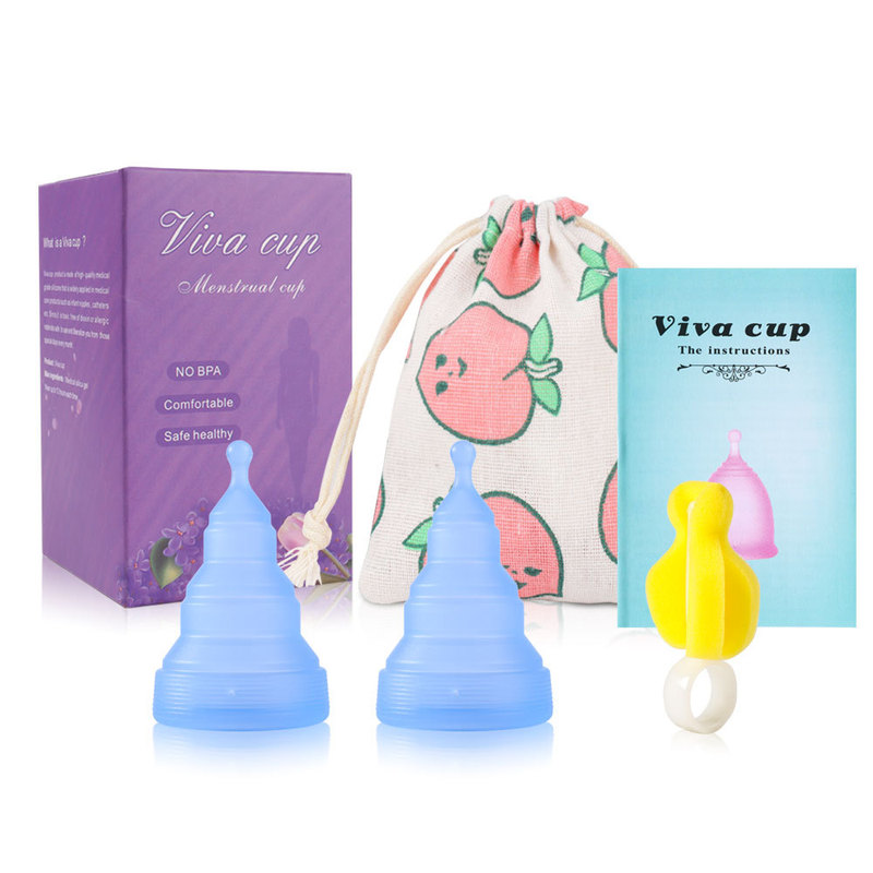Cross-border factory in stock silicone menstrual cup Moon Cup instead of sanitary napkin Female menstrual supplies aunt artifact