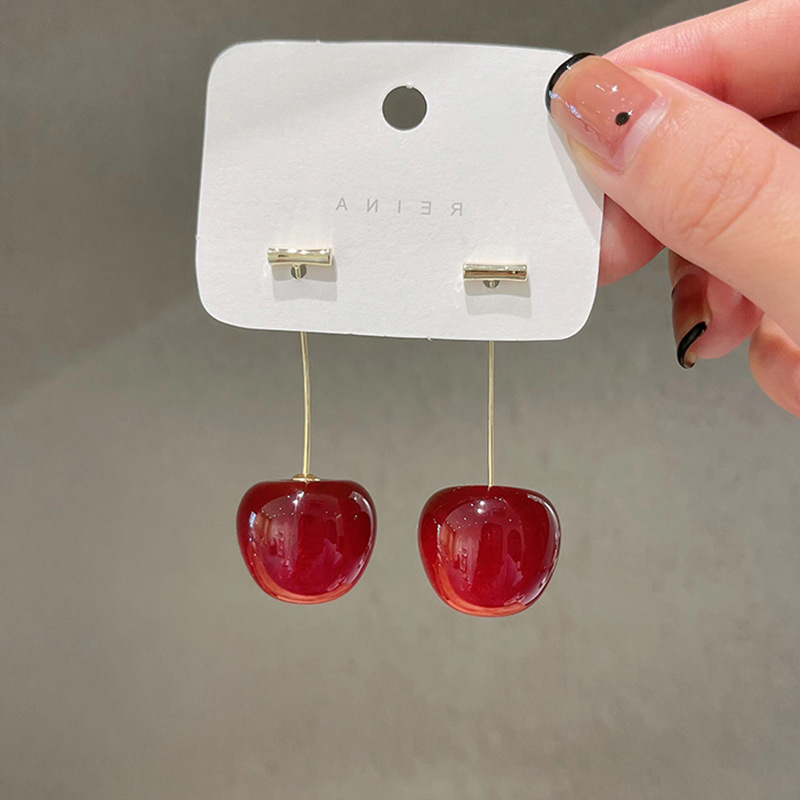 Wedding, Birthday, Festival Occasion Resin Material Fruit Pattern Wholesale Jewelry Sweet Fruit Resin Earrings