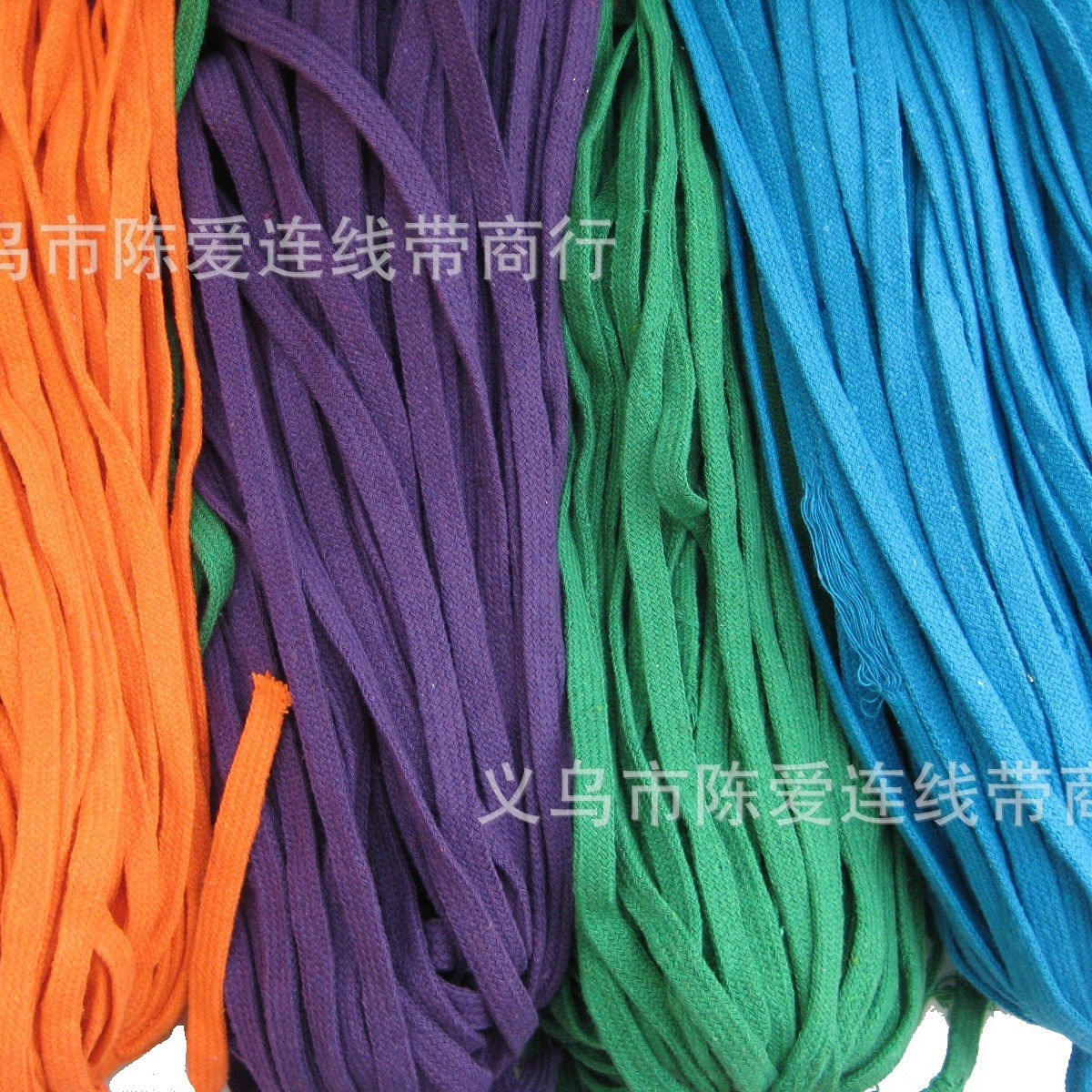 10mm空心各种彩色双层 扁棉绳 棉裤腰绳卫衣帽绳服装辅料棉绳织带