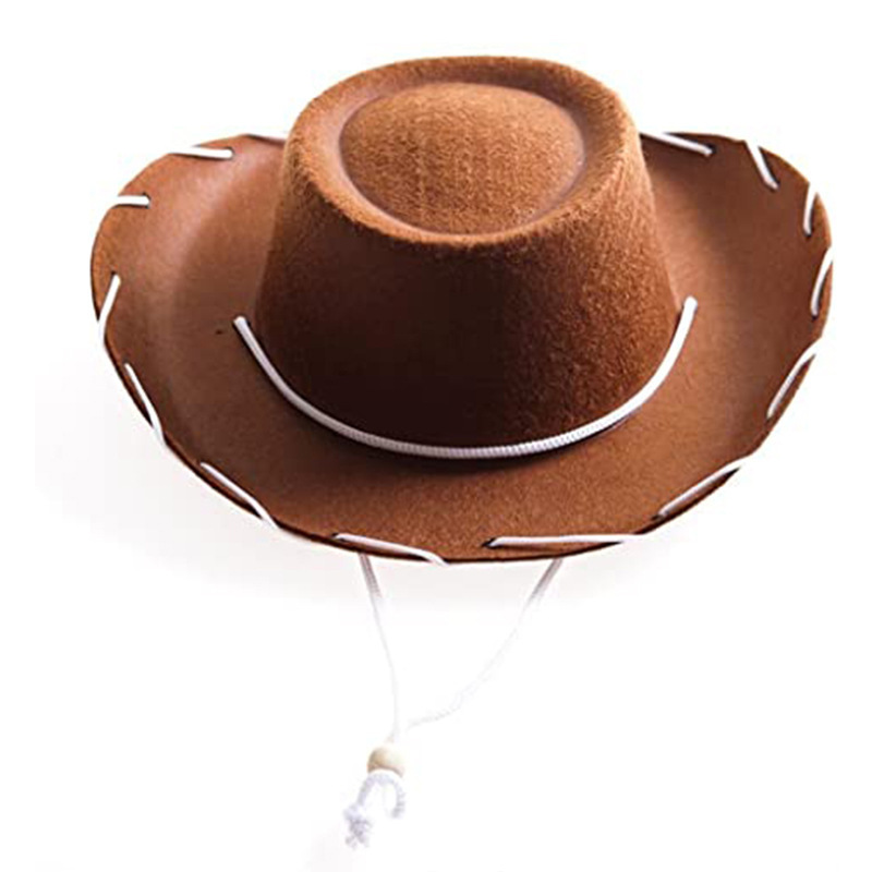 Western cowboy hat costume props Halloween carnival non-woven shaped hat party men's big eaves decorative top hat_voghion.com