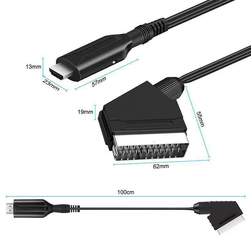 Преобразователь HDMI в Scart/Scart к HDMI для аудио и видеодевайса для игровой консоли