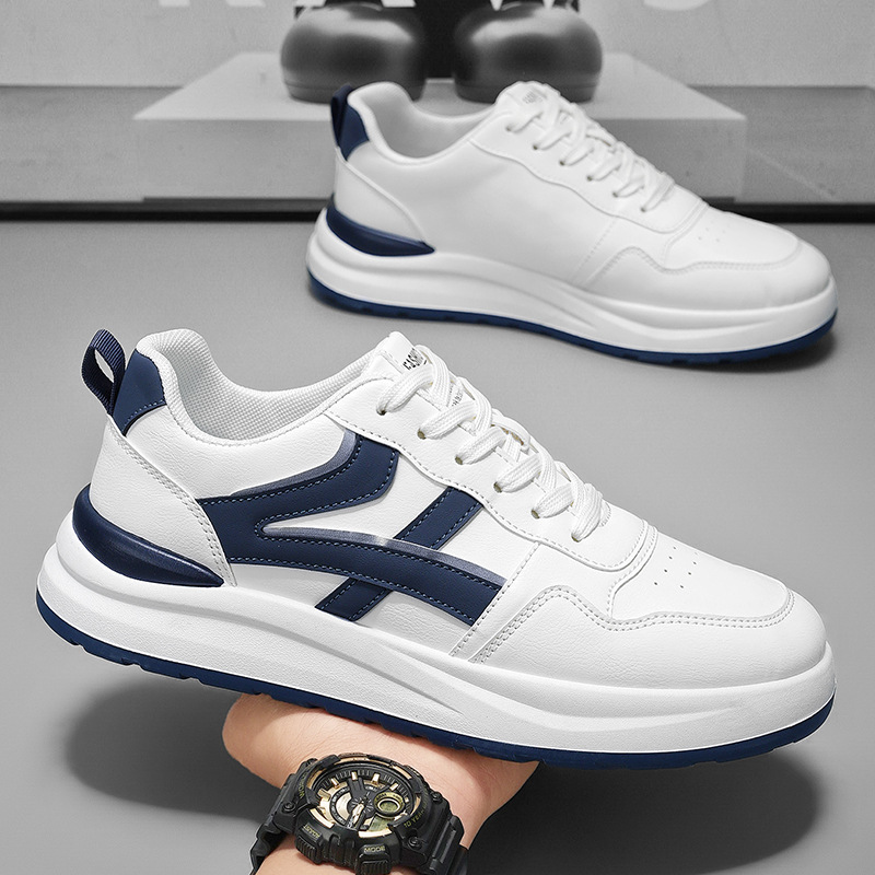 Zapatillas Blancas para Hombre, Modelo 2026, Nuevas y Populares, Transpirables, Deportivas, Casuales, de Cuero, Versátiles, con Suela Suave y Fáciles de Poner