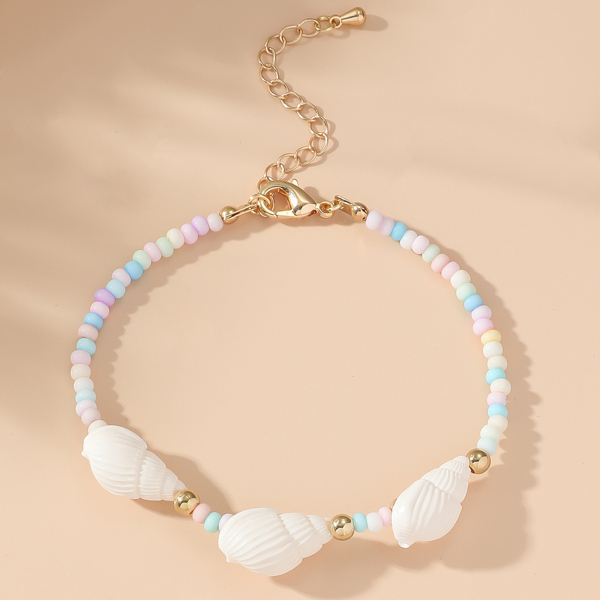 6g Weight Bracelets Classification Beach Occasion Beaded, Plastic Material Conch Pattern Women'S Gender Beach Style Beach Conch Beaded Plastic Women's Bracelets 6