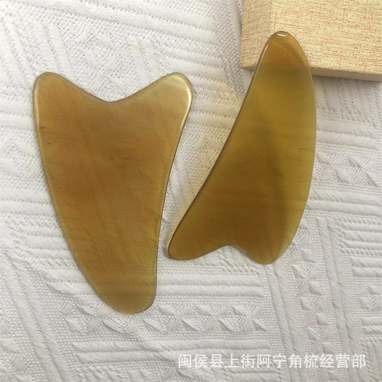 Natural Buffalo Horn Gua Sha Board 11cm Triangle Scraping Massage Tool for Body Neck and Legs key features