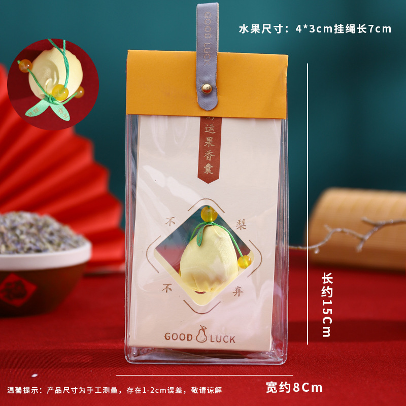 Persimmon Ruyi caramelo conejo bolsita Persimmon bolsita bendición portátil mini bolsita adornos regalo colgante