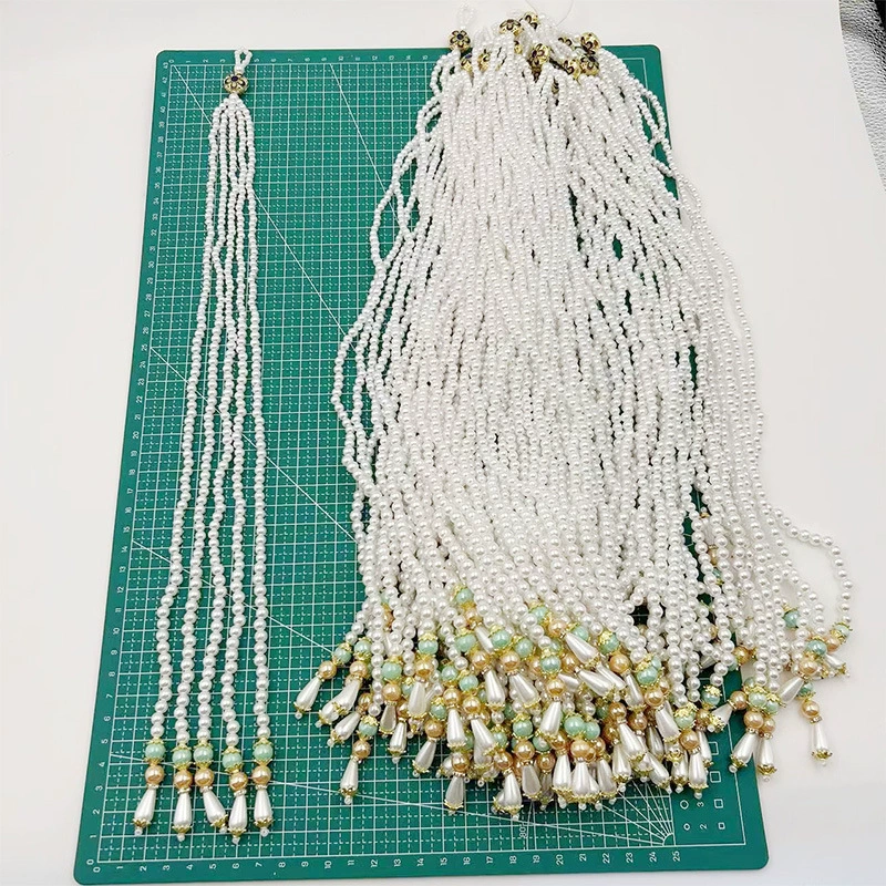 Длинный жемчуг с 5 ножками и планка DIY булочки ручной работы