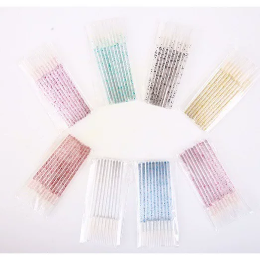 Crystal Rod Disposable Eyeliner Brush Fiber Eyeliner Brush Lying Silkworm Pen Lip Liner Cap Hard Head Nylon Eyeliner Brush