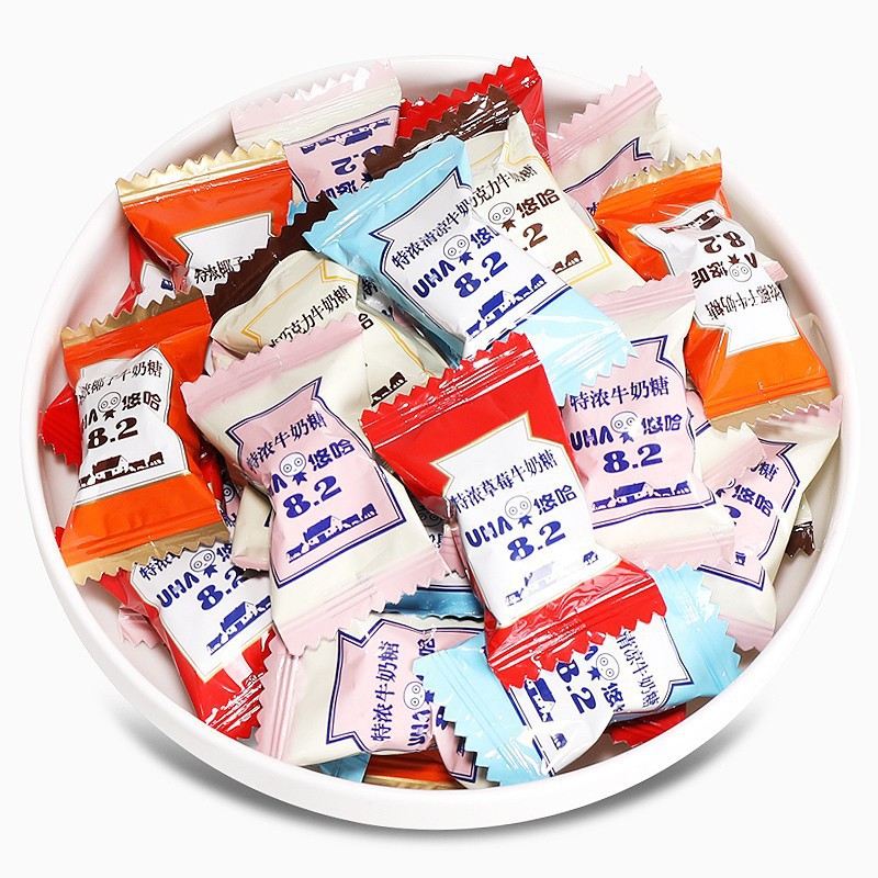Uha悠哈特濃キャラメルミルク味覚糖ばら積高級喜糖卸売り児童レジャースナックキャンディー