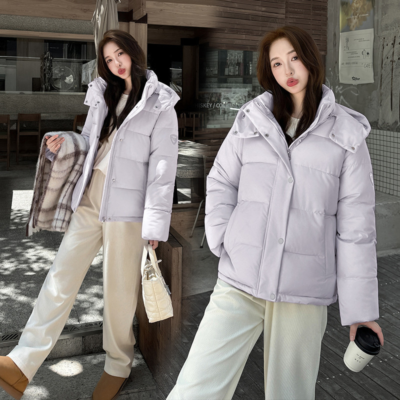 外贸短款羽绒棉服女冬季2025年新款小个子宽松面包服加厚棉袄外套|undefined