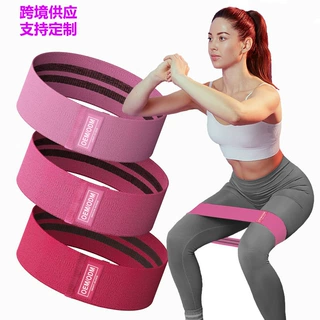 跨境针织美臀圈健身瑜伽翘臀圈力量训练深蹲拉伸练臀神器拉力带