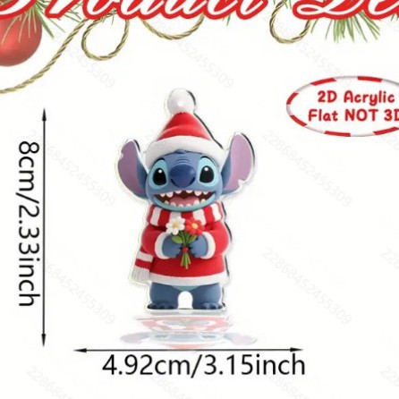 Transfronterizos temu Xiyin nuevo Stiltys decoración de Navidad decoración de automóviles colgante plano acrílico 2D lista
