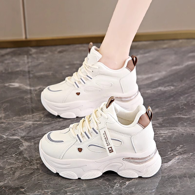 Women's Shoes 2025 New Spring and Autumn Versatile White Genuine Leather Height-Increasing Putian Sneakers Thick-Soled Casual Dad Shoes Women's Shoes 2025 New Spring and Autumn Versatile White Genuine Leather Height-Increasing Putian Sneakers Thick-Soled Casual Dad Shoes