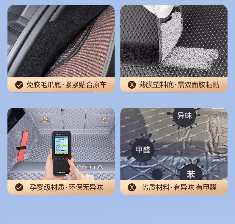 Suitable for 2025 Toyota Bozhi 3X, full-coverage trunk mat, thickened and waterproof