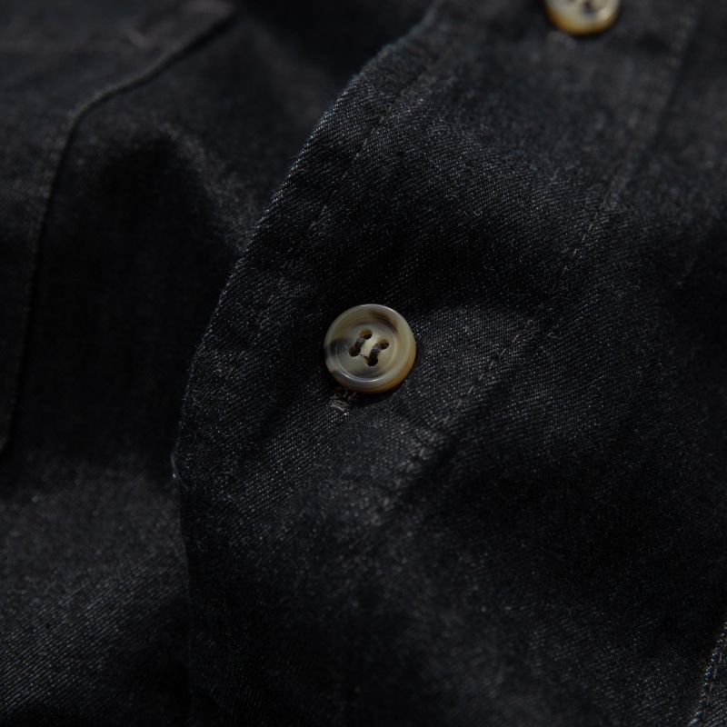 Camicia vintage in jeans da uomo stile americano retrò_voghion.com