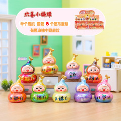新しいお祝い小さなひょうたんフィギュアハッピー小福ルーブラインドボックス樹脂クラフトデスクトップ車の中央制御装飾品