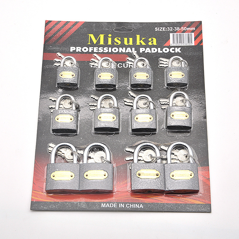 Candado combinado auténtico pintado con aerosol, candado negro, candado pequeño de estilo antiguo, cabezal de candado universal, cerradura de puerta impermeable, juego de 12 piezas de apertura simple.