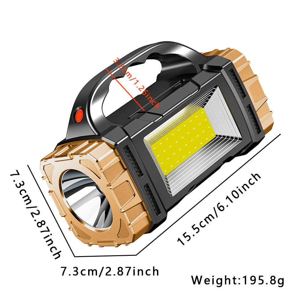 Nueva lámpara portátil multifuncional exterior solar recargable LED lámpara de iluminación de luz portátil