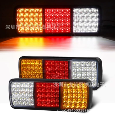 12V 24V LED RV Qoşqu Yük Maşını Üç Rəngli Arxa Stop İşığı