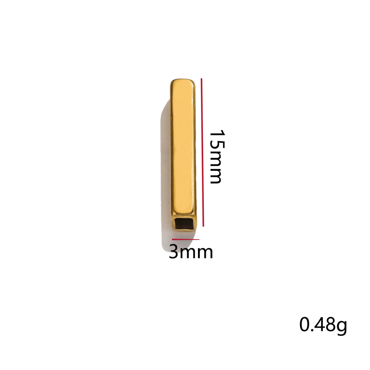 Accesorios de bricolaje hechos a mano cuerda trenzada con cuentas de material de joyería rectangular con cuentas simple todo fósforo étnico con cuentas