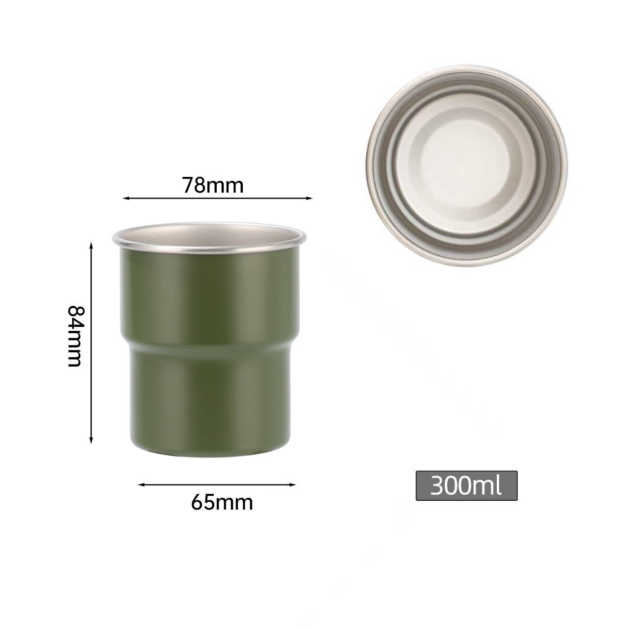 304 acero inoxidable paso taza de café de una sola capa rizado taza de agua portátil al aire libre acampando taza de cerveza de picnic