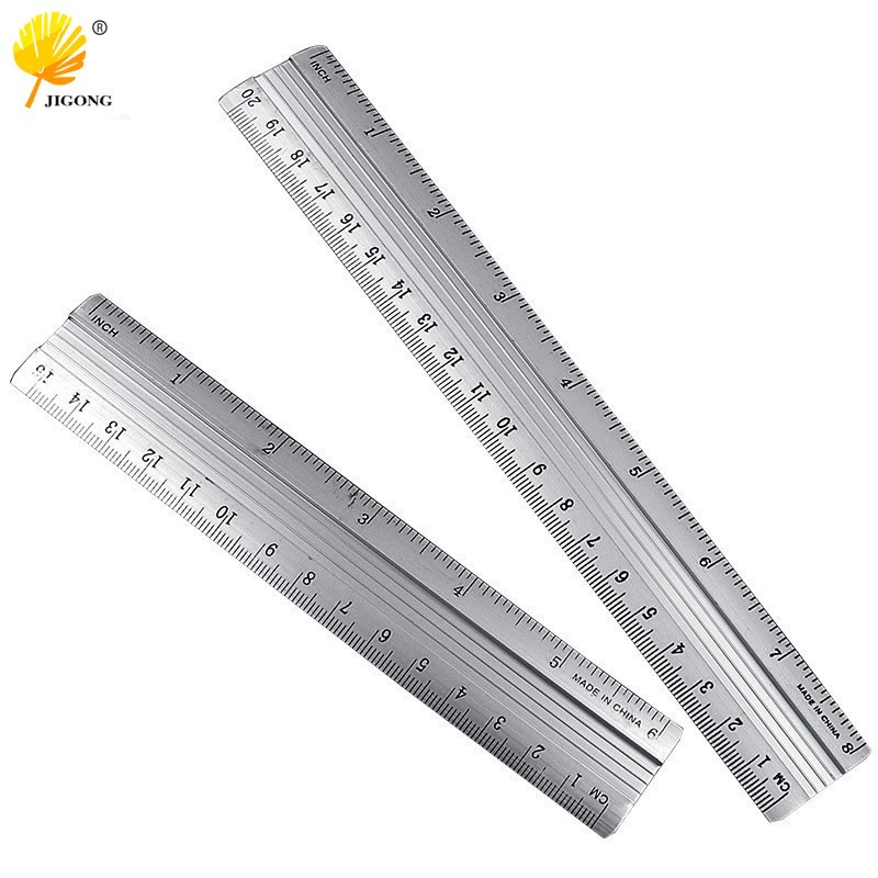 20/30cm Студенческая учительница рисование измеренная длина линейка двойной шкалы прямой линейки из алюминиевого сплава