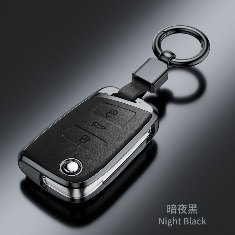 SuitabLe for VoLkswagen Sagitar Tiguan L Lavida Santana Bora Tanyue Passat Nappa Pattern FashionabLe Key Cover