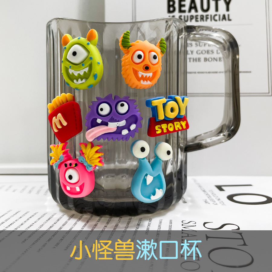 Taza de enjuague bucal creativa Luz de lujo lindo cepillo de dientes taza Cubo de dientes dibujos animados baño infantil taza de lavado taza de diente de estudiante engrosada