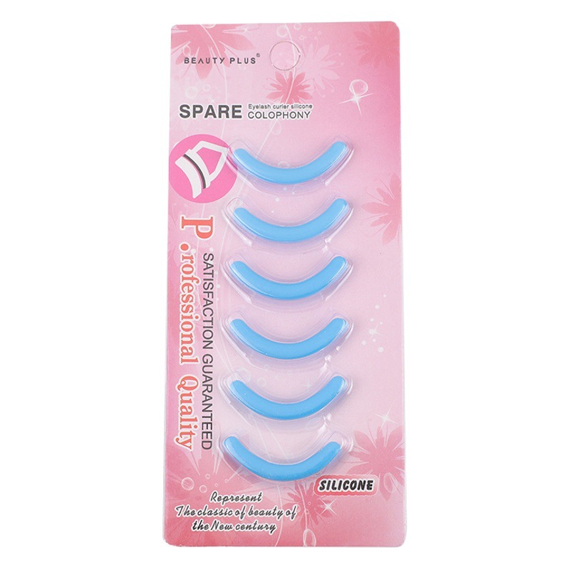 Tira rizador de pestañas de repuesto, tira de silicona universal, artefacto de pestañas elástico, estilo duradero, paquete de 6 herramientas de belleza para mujeres