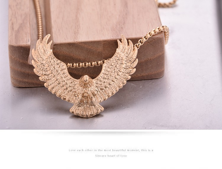 Eagle Pendant Necklace For Men In Titanium Steel Punk Style_voghion.com