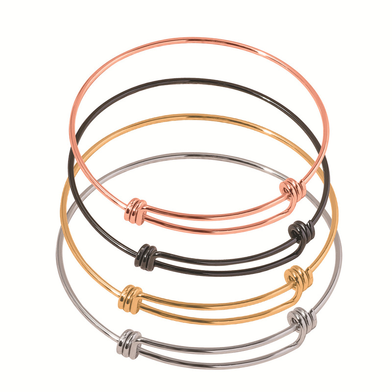 1.6mm Stainless Steel Push-Pull Coil Adjustable Bracelet for Adults and Kidsren Personalized Simple Fashion DIY Bracelet Bracelet