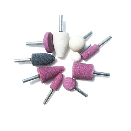 Flint ceramic grinding head PA bullet cylindrical trumpet grinding wheel grinding head polishing white red