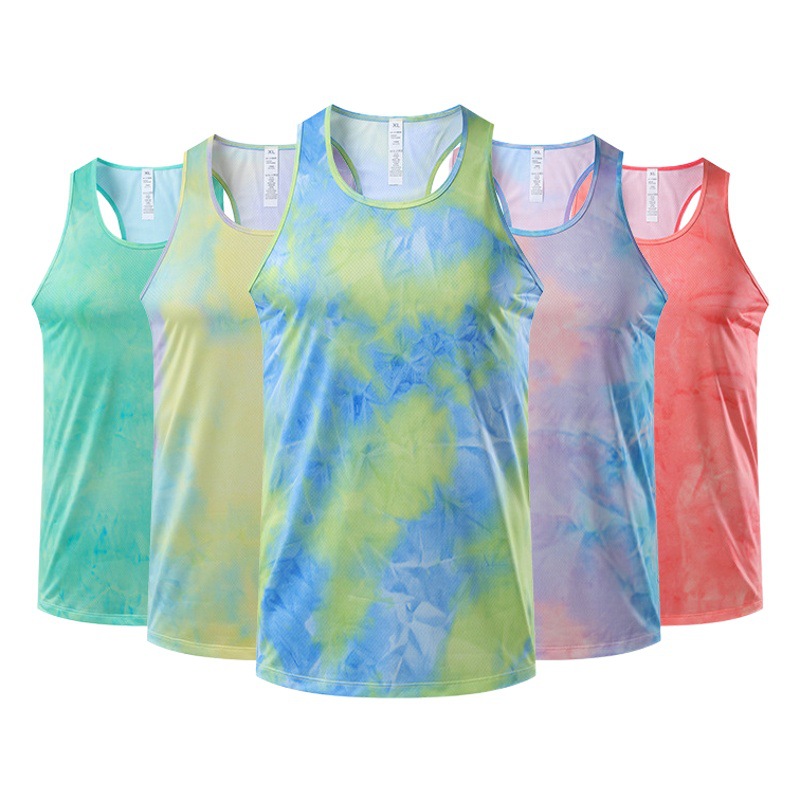 Chaleco de secado rápido para carreras de primavera y verano, absorbente del sudor y transpirable, ropa de entrenamiento para maratón para hombres y mujeres, ropa deportiva sin mangas de secado rápido